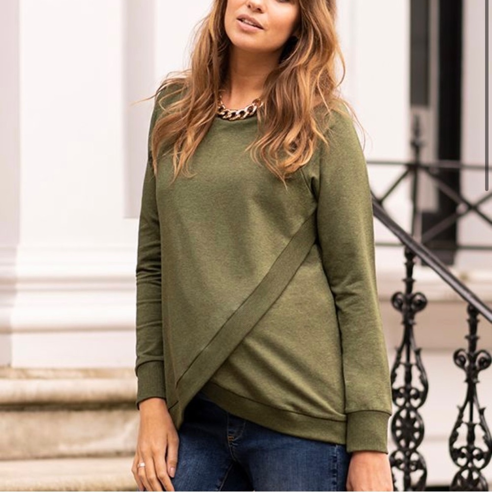 Cotton Blend Maternity & Nursing Sweatshirt